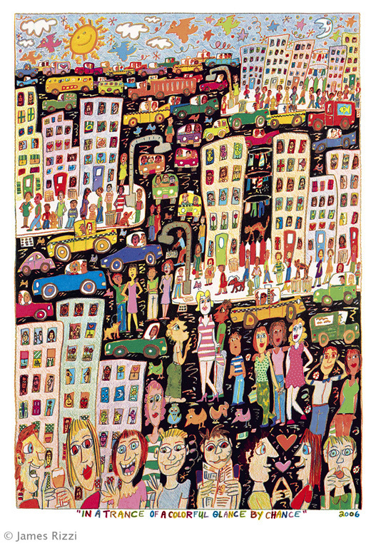 James Rizzi - IN A TRANCE OF A COLORFUL GLANCE BY CHANCE