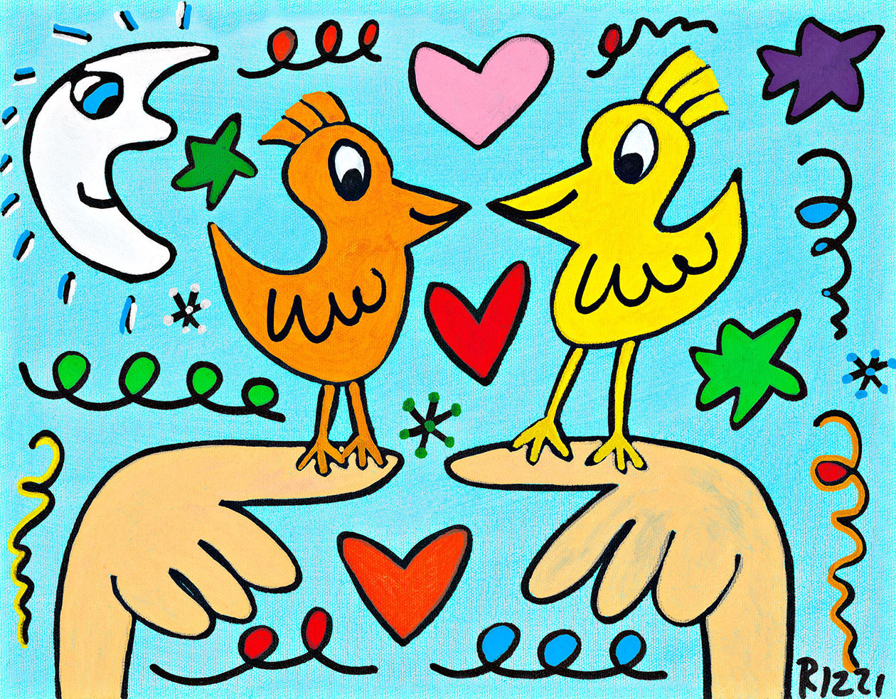 James Rizzi - LOVE THOSE LOVE BIRDS