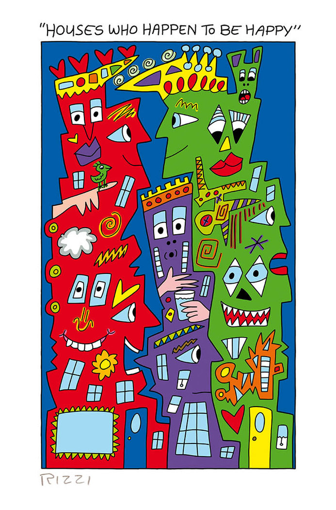 James Rizzi - HOUSES WHO HAPPEN TO BE HAPPY
