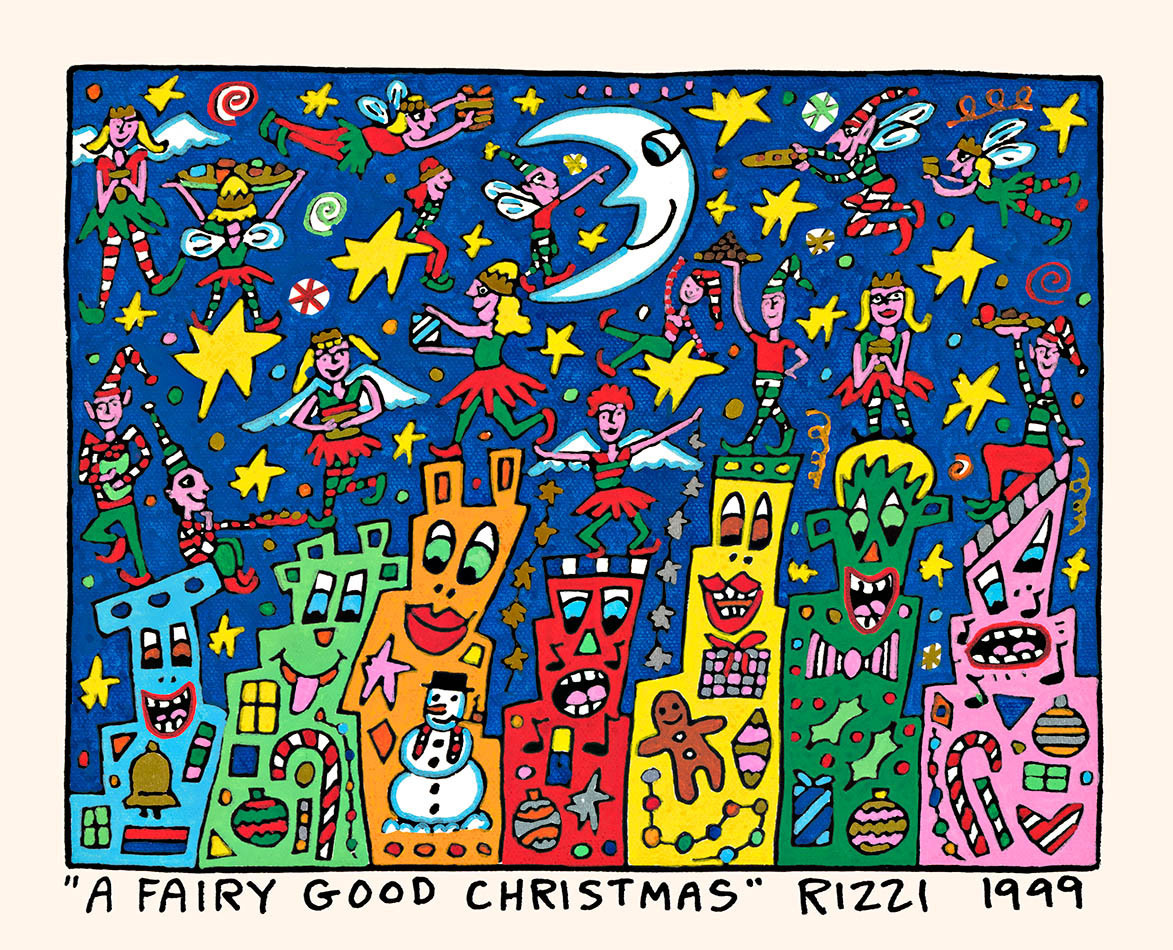 James Rizzi - A FAIRY GOOD CHRISTMAS - inkl. Rahmen