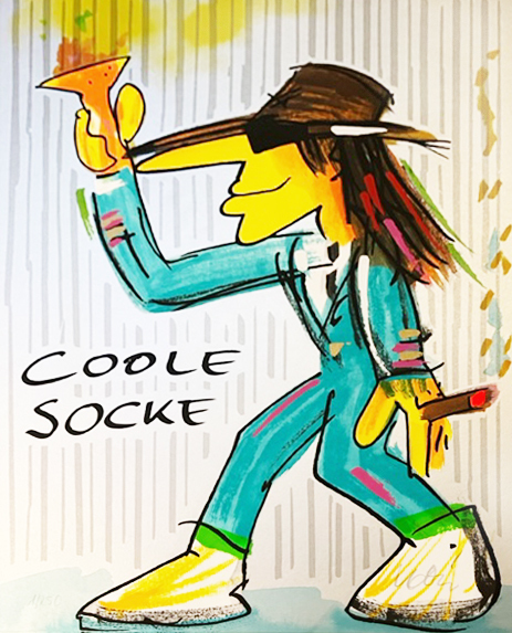 Udo Lindenberg - Coole Socke - Edition 2022 - inkl. Einrahmung mit Museumsglas