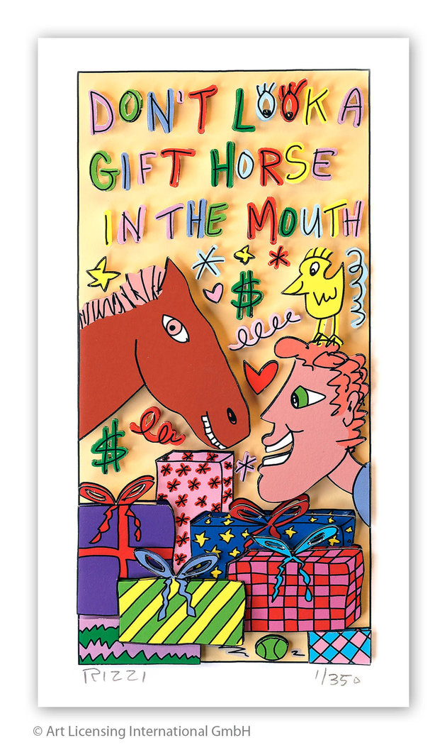 James Rizzi - DON'T LOOK A GIFT HORSE IN THE MOUTH
